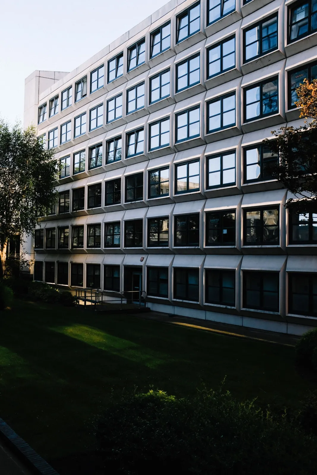 Modern university architecture with generous windows